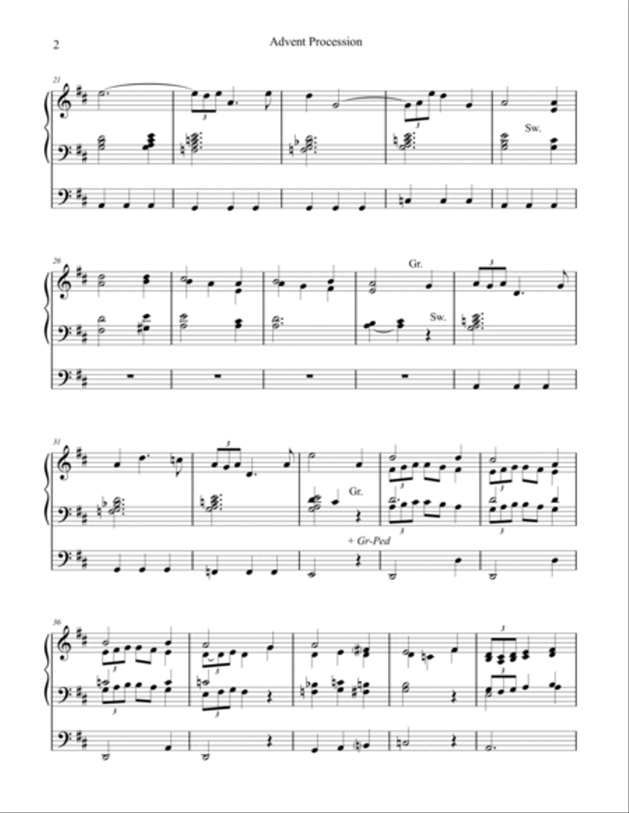 Advent Procession (Puer Nobis Nascitur) organ work by Phil Lehenbauer Organ Solo scores gallery preview page 3