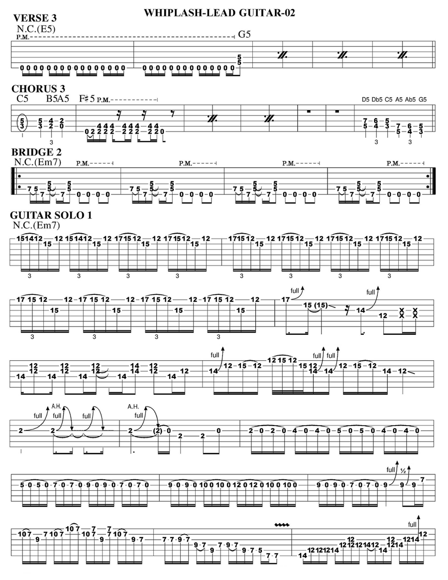 Whiplash Electric Guitar scores gallery preview page 2