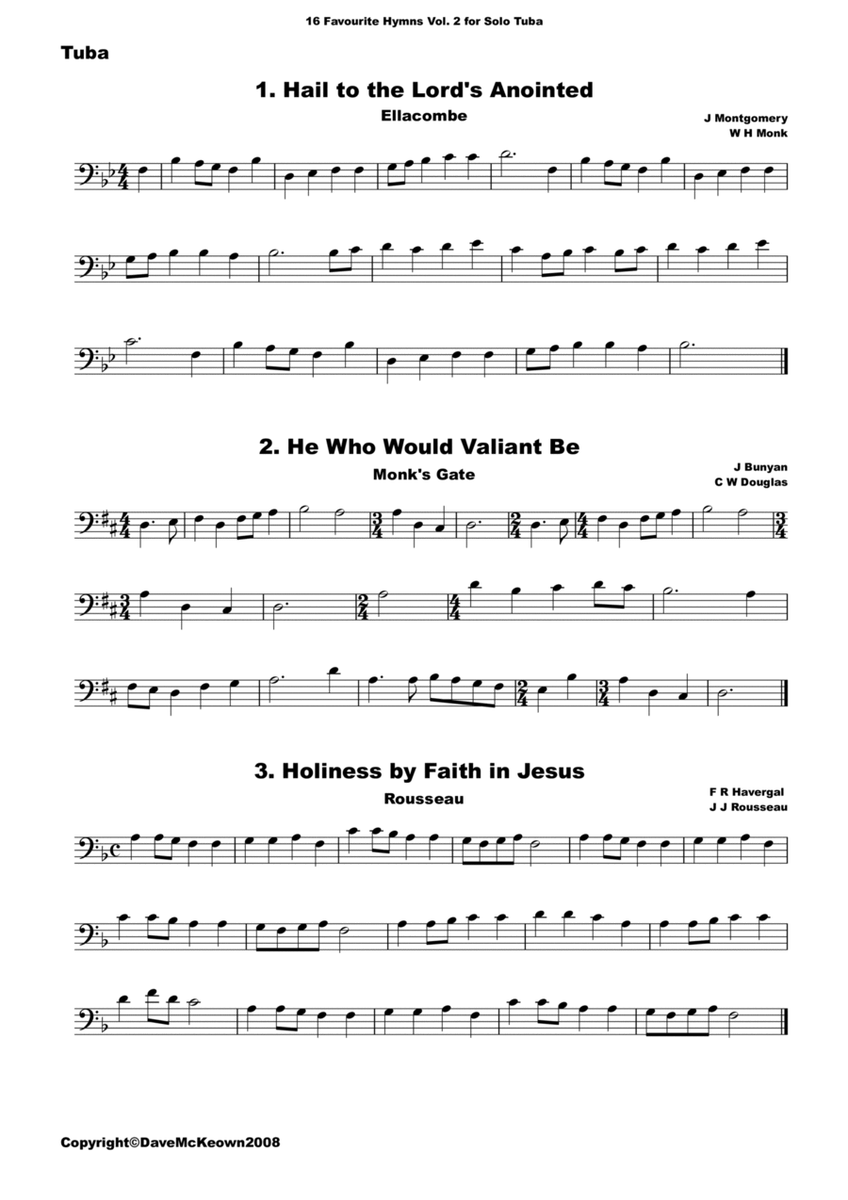16 Favourite Hymns Vol.2 for solo Tuba image number null