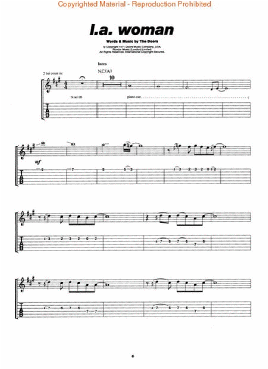 Play Guitar with the Doors Electric Guitar scores gallery preview page 3