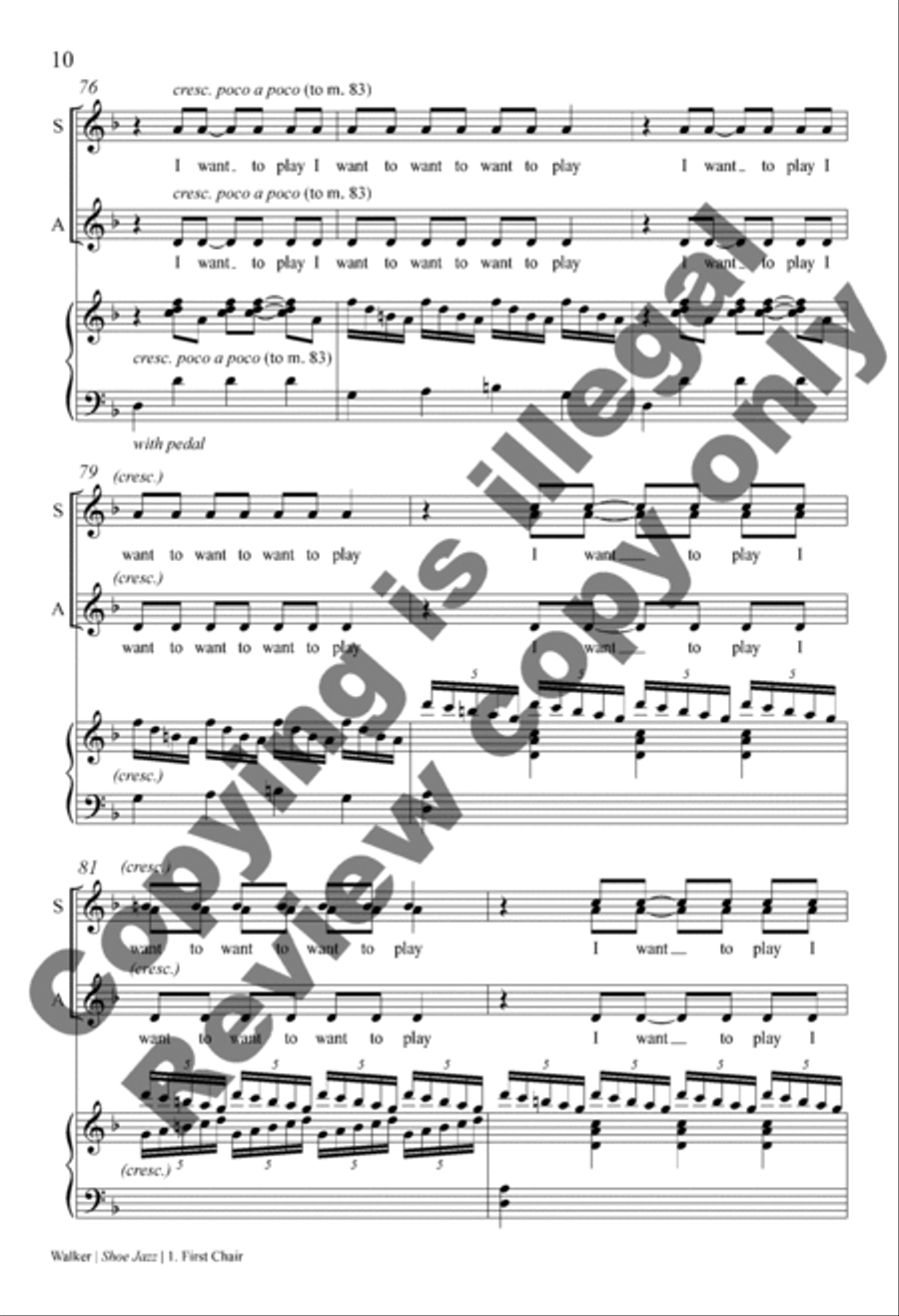 Shoe Jazz (Choral Score) Shoe Jazz (Choral Score) 2-Part scores gallery preview page 11