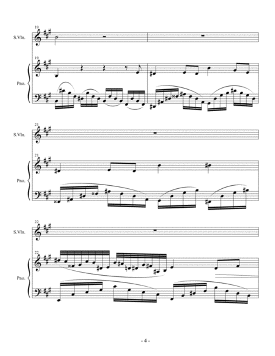 Meditation for Violin and Piano Violin scores gallery preview page 4