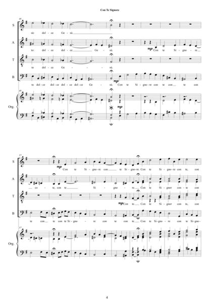 Con Te Signore - Choir SATB and organ image number null
