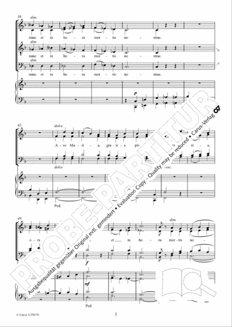 Ave Maria 4-Part scores gallery preview page 4