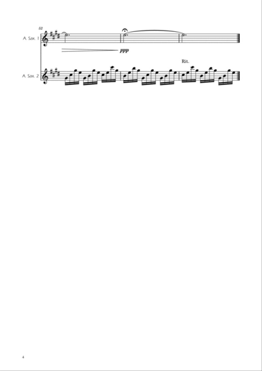 The Swan - Saint-Saens - Alto Sax Duet Woodwind Duet scores gallery preview page 4