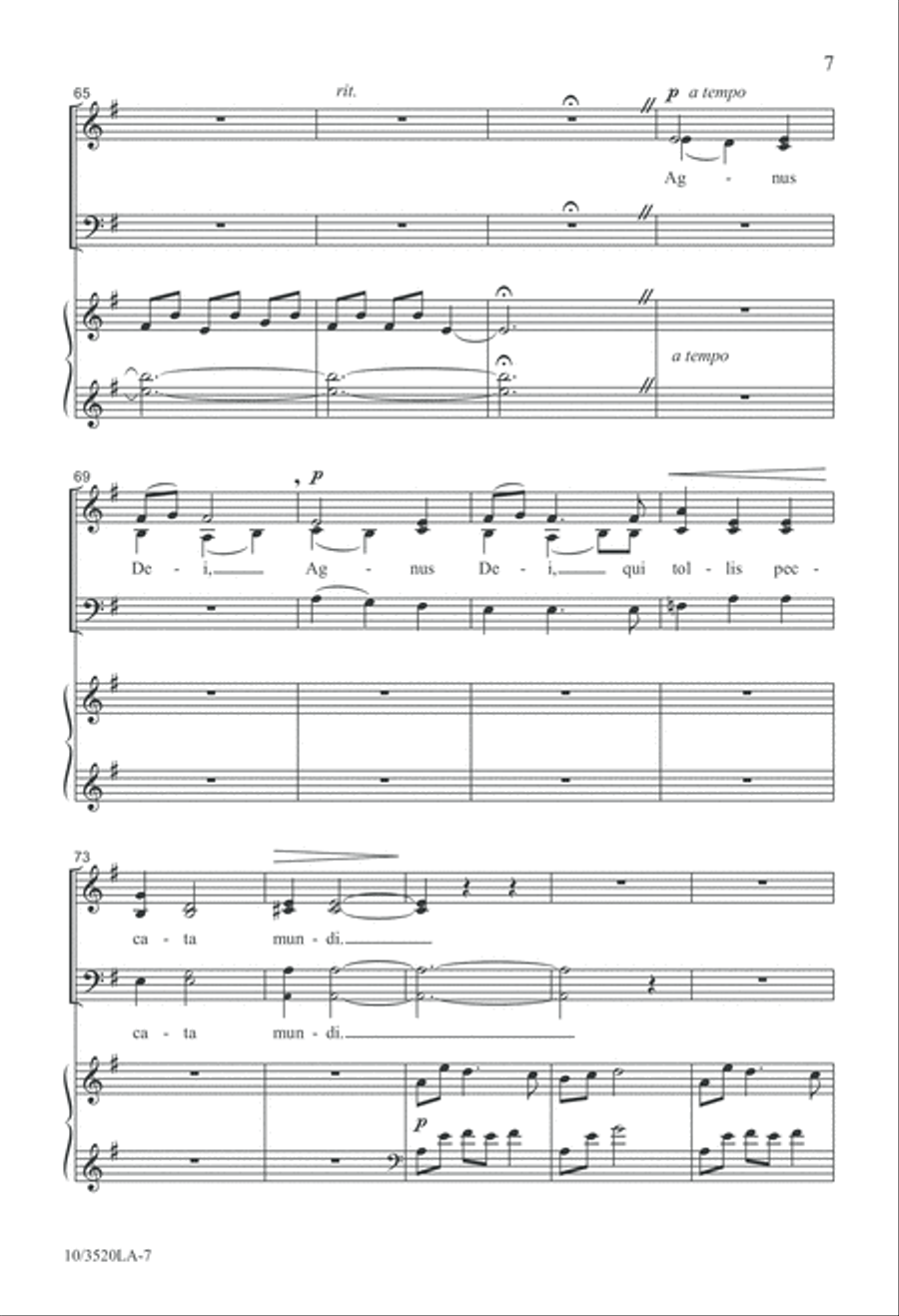 Agnus Dei 4-Part scores gallery preview page 7