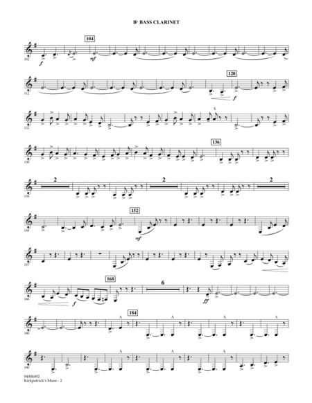 Kirkpatrick's Muse - Bb Bass Clarinet