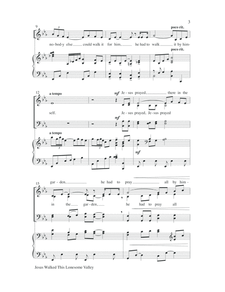 Jesus Walked This Lonesome Valley-SATB-Digital Download image number null