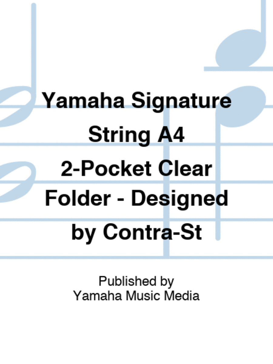 Yamaha Signature String A4 2-Pocket Clear Folder - Designed by Contra-St