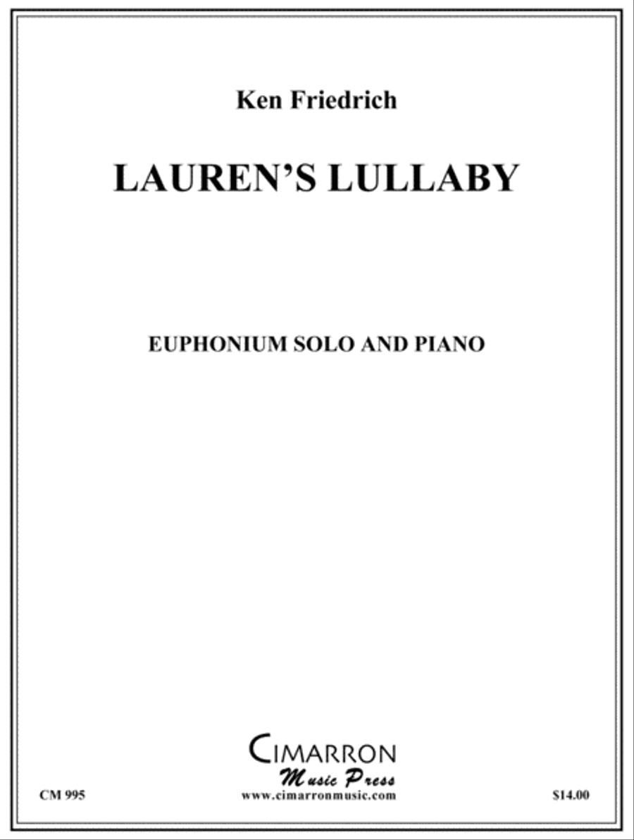 Lauren's Lullaby (for my daughter) Euphonium scores gallery preview page 1