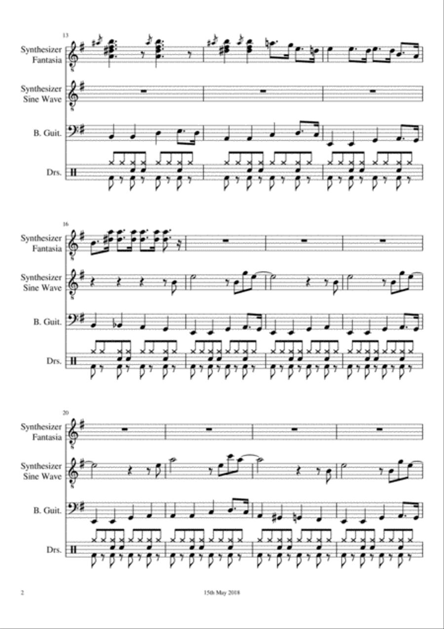 The Chase The Fight Jazz Ensemble scores gallery preview page 2