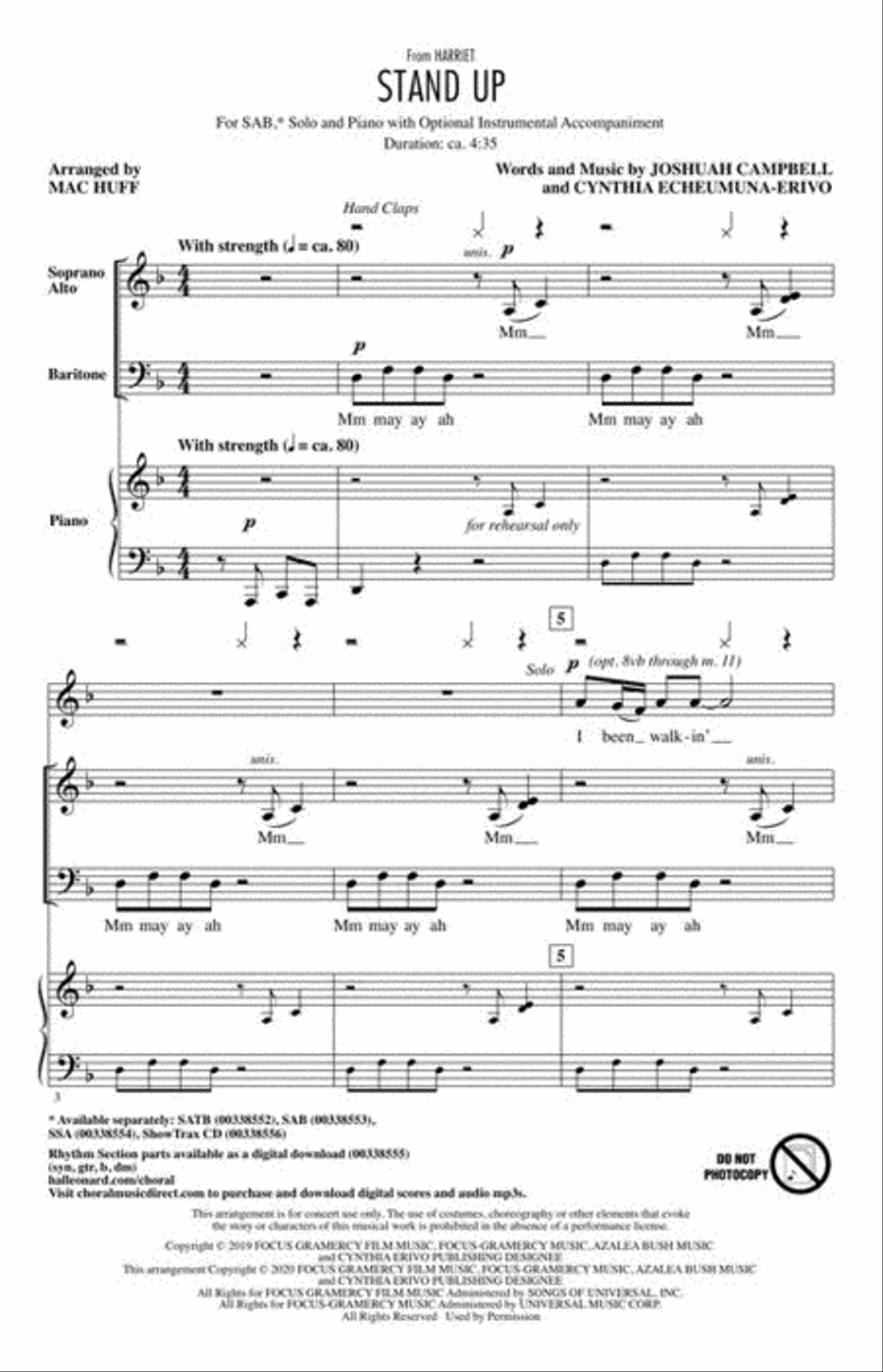 Stand Up 3-Part scores gallery preview page 4