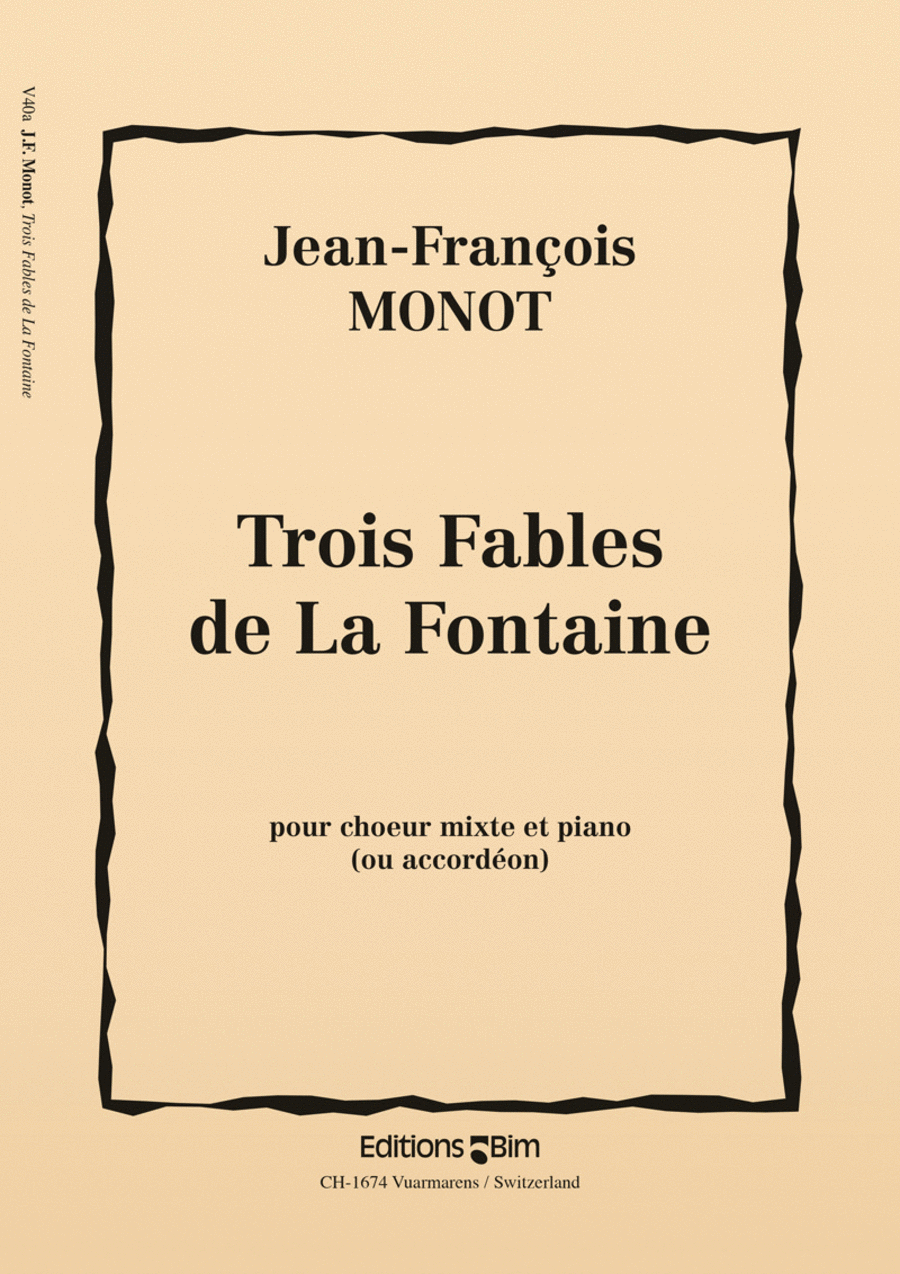 Trois fables de La Fontaine Mixed Choir scores gallery preview page 1