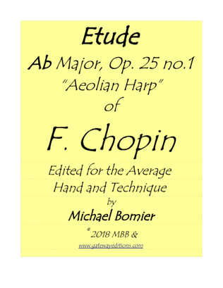 Etude Op.25 No.1 in Ab major "Aeolian Harp" of Chopin
