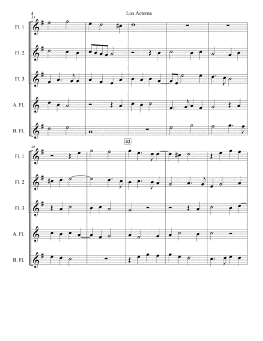 Lux Aeterna Lux Aeterna Woodwind Ensemble scores gallery preview page 5
