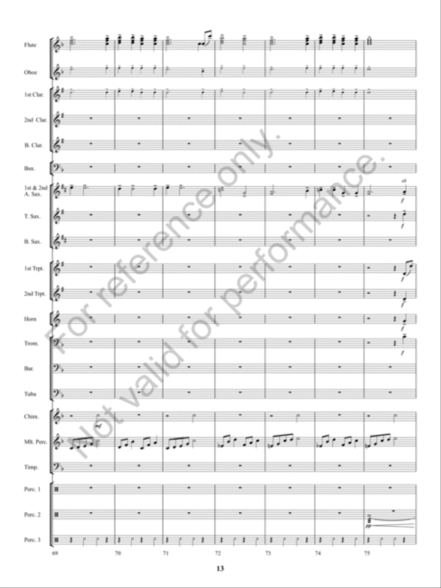 Kennesaw Mountain Celebration Concert Band scores gallery preview page 12