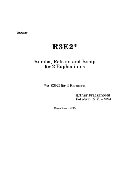 R3E2: Rumba, Romp, and Refrain