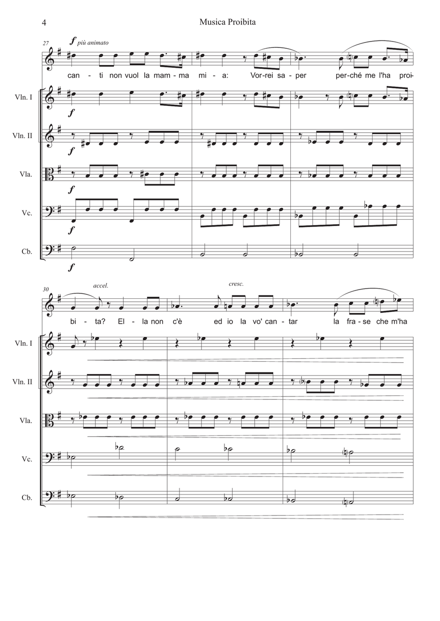 Musica Proibita - Full Score Chamber Orchestra scores gallery preview page 4