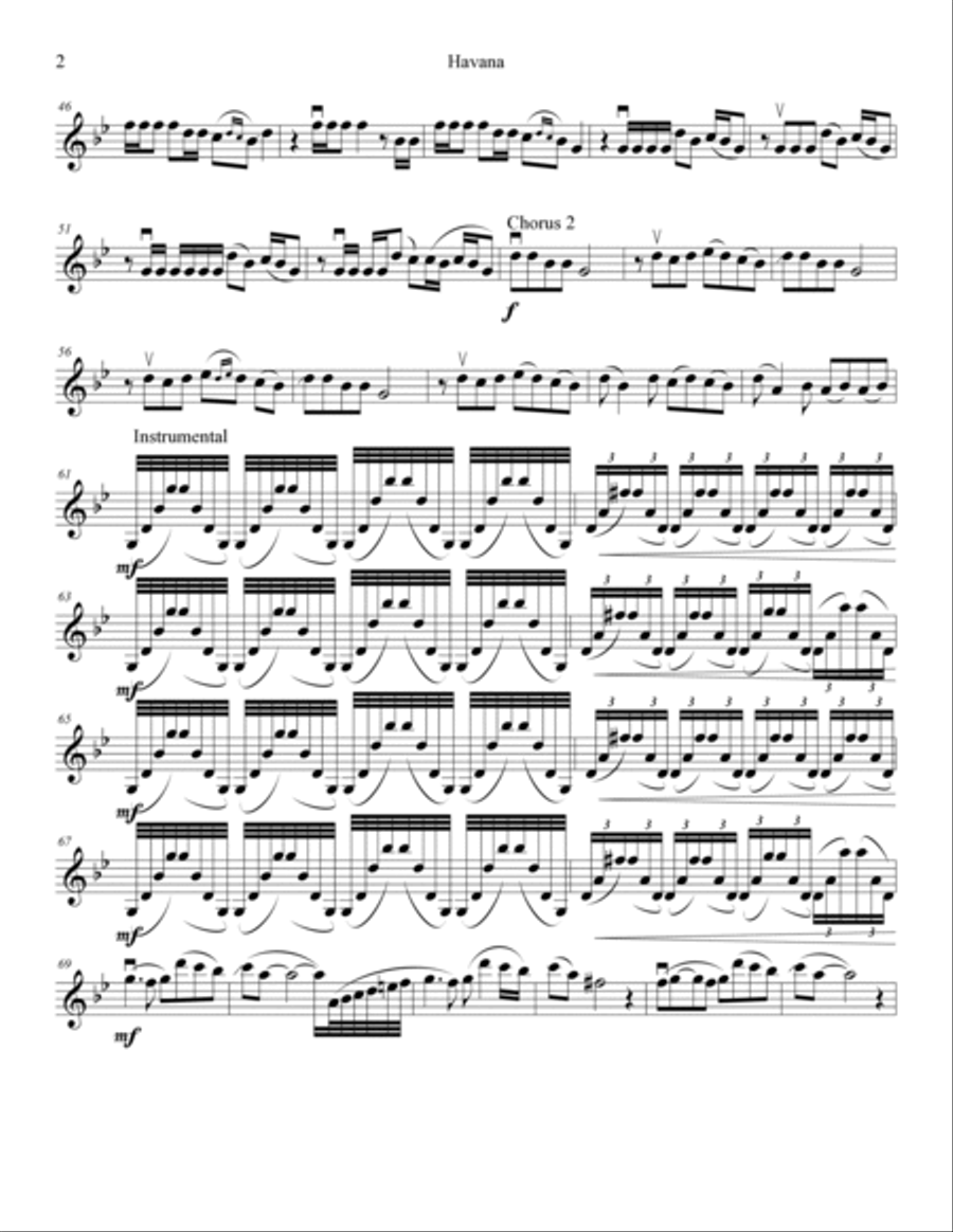 Havana Violin Solo scores gallery preview page 2