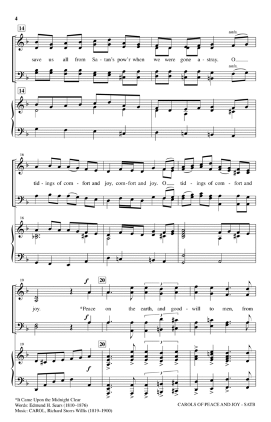 Carols Of Peace And Joy 4-Part scores gallery preview page 3