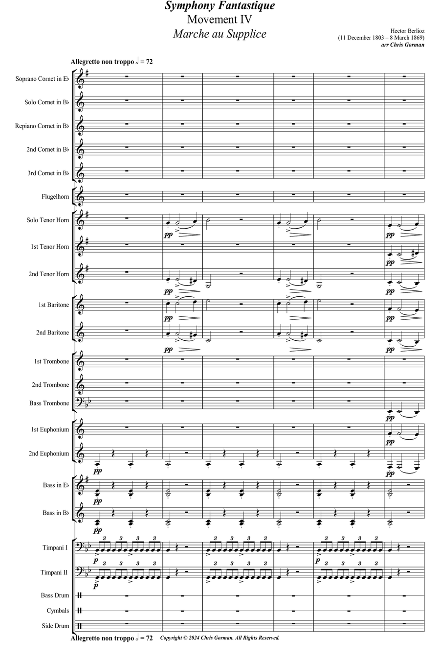 Symphonie Fantastique Brass Band scores gallery preview page 4
