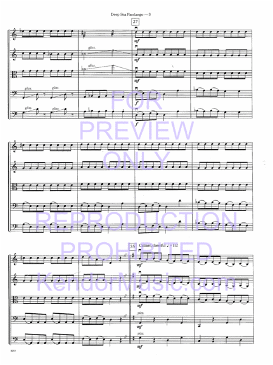 Deep Sea Fandango Deep Sea Fandango String Orchestra scores gallery preview page 6