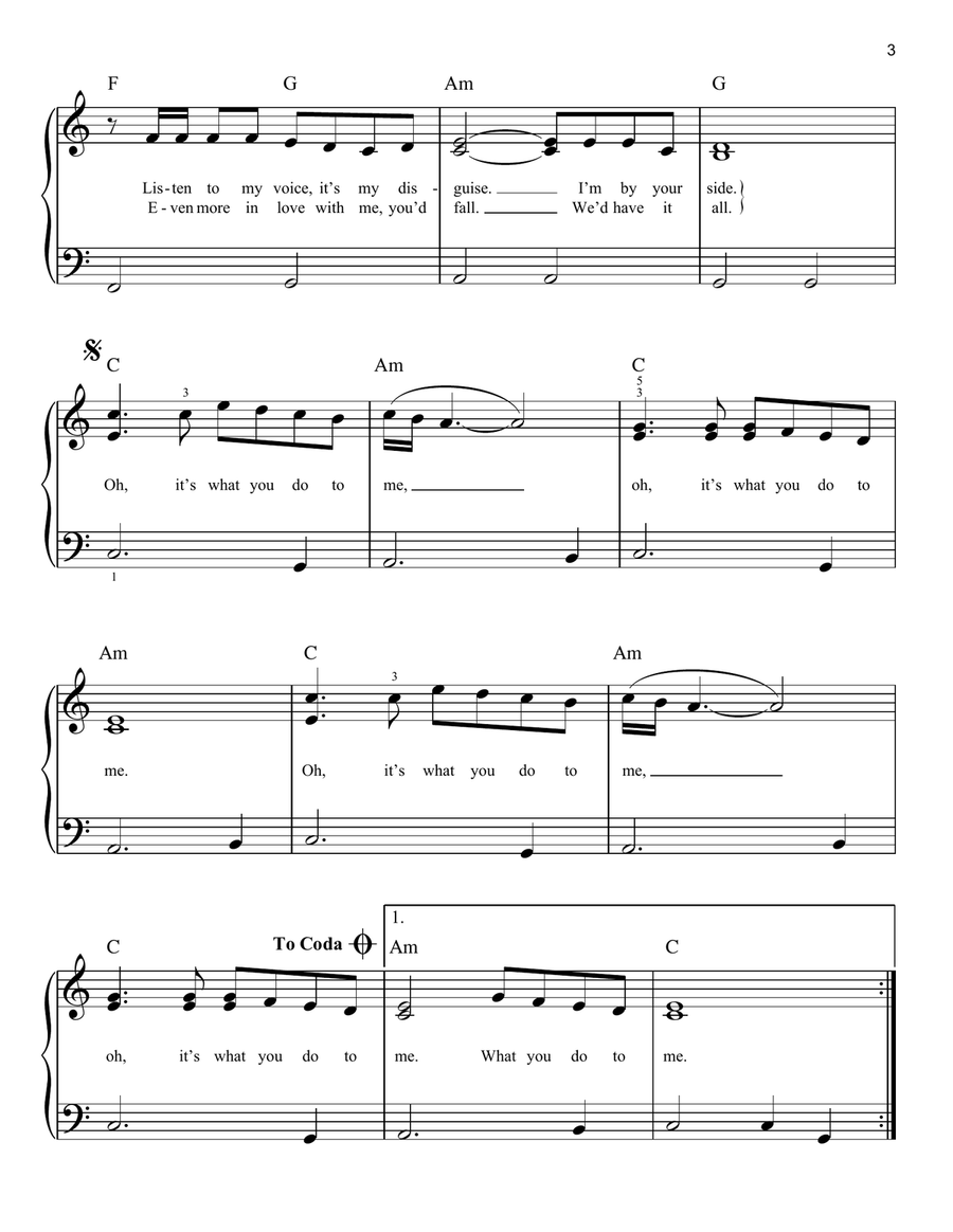 Hey There Delilah Easy Piano scores gallery preview page 3