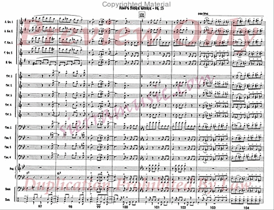 Hamp's Boogie Woogie Jazz Ensemble scores gallery preview page 14