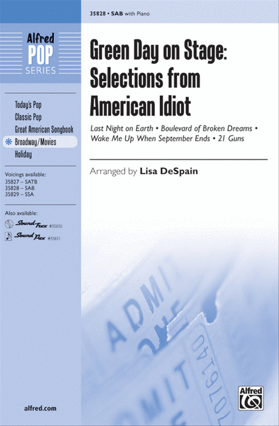 Green Day on Stage: Selections from American Idiot 3-Part scores gallery preview page 1
