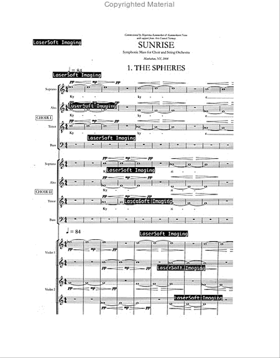 Sunrise Mass (Full Score Only) image number null