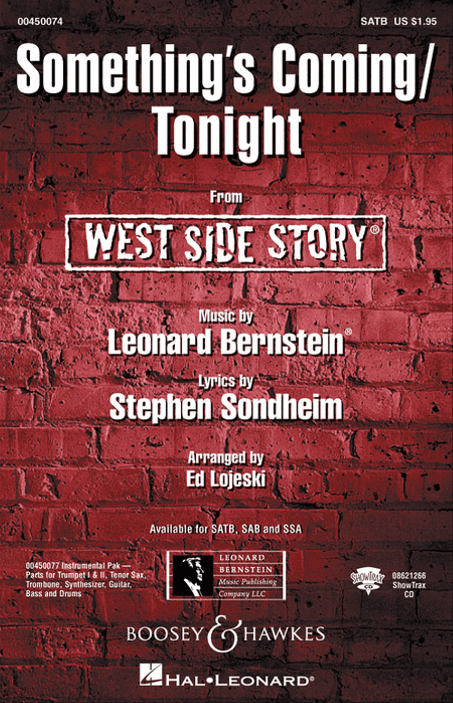 Something's Coming/Tonight (from West Side Story) 4-Part scores gallery preview page 1