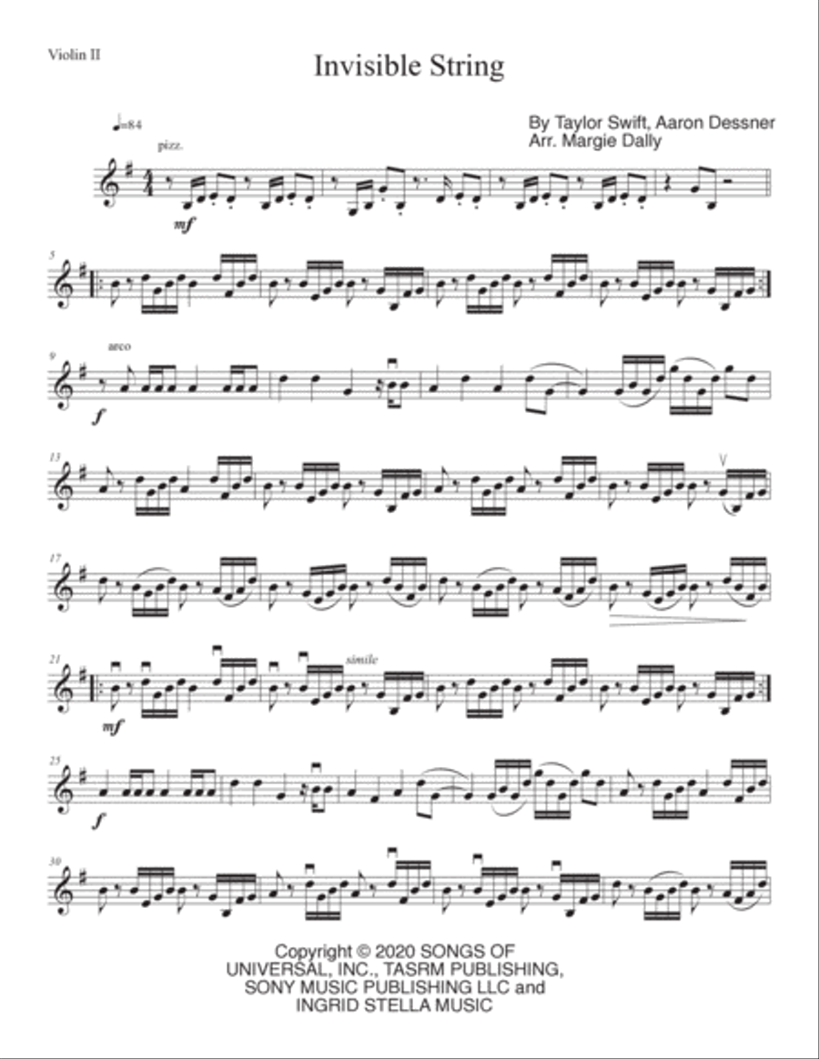 Invisible String String Quartet scores gallery preview page 3