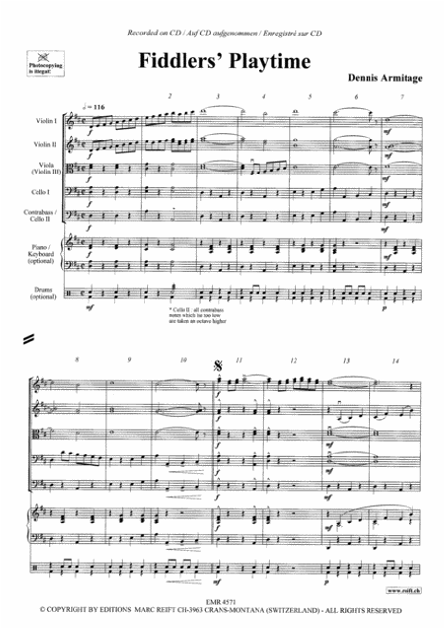 Fiddler's Playtime String Orchestra scores gallery preview page 4