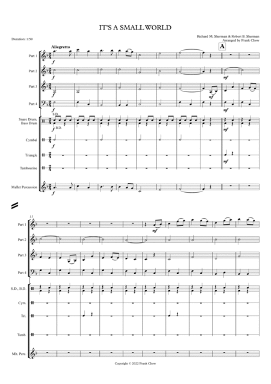 It's A Small World Concert Band scores gallery preview page 3
