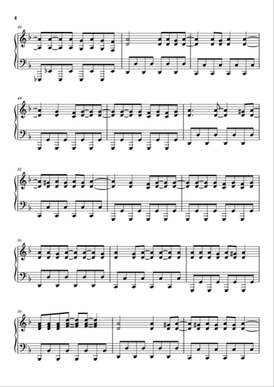 Never Let Me Down Again Piano Solo scores gallery preview page 4