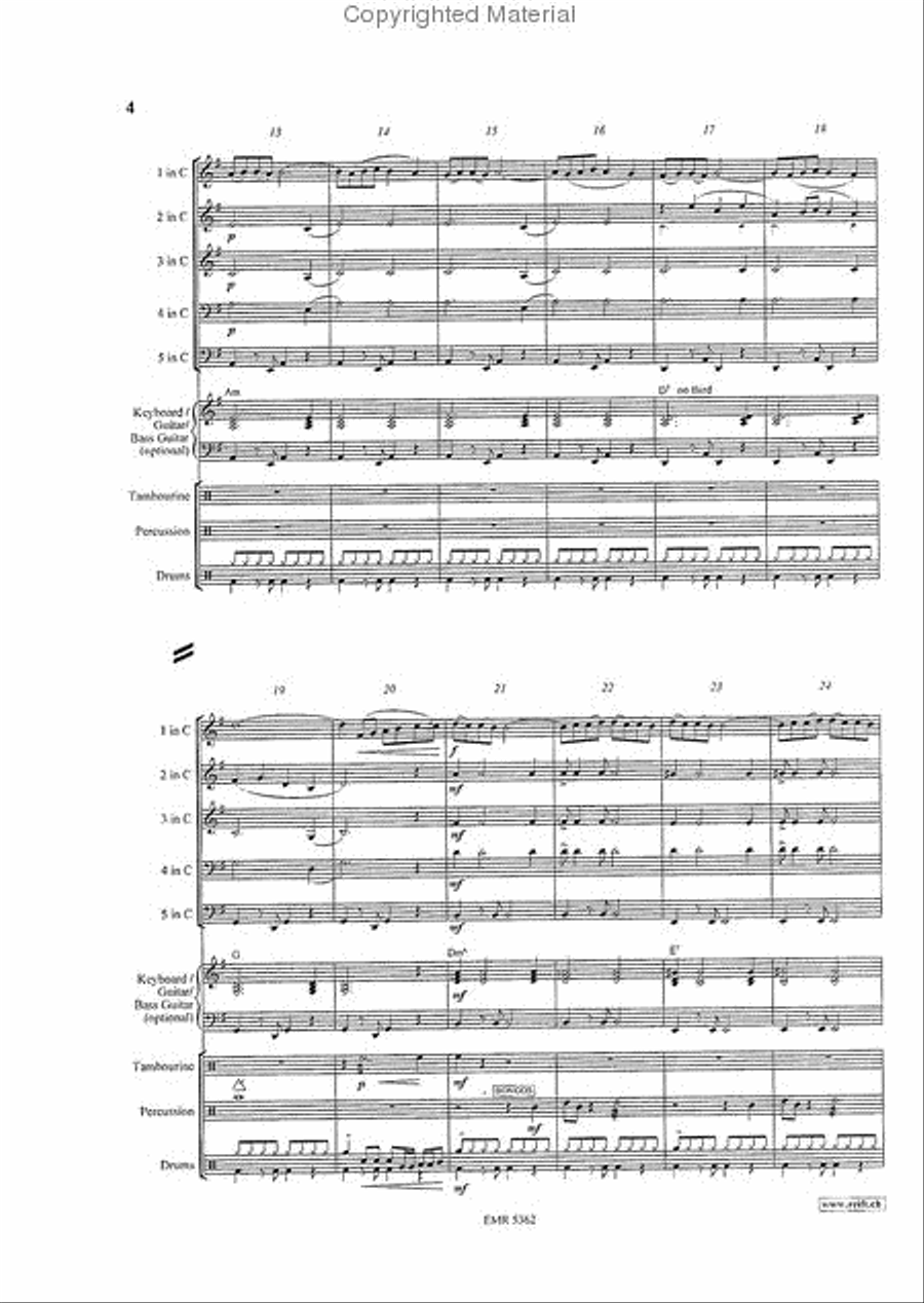Strangers In The Night Strangers In The Night Concert Band scores gallery preview page 4