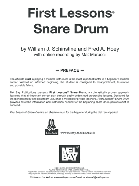 First Lessons Snare Drum