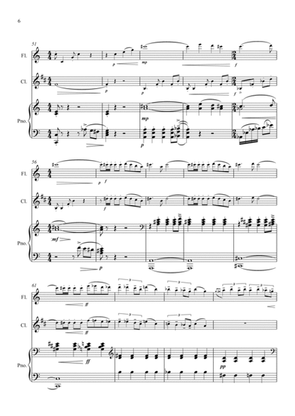 Sparrowhawk Tango. (Flute, Clarinet and Piano Arrangement) Woodwind Duet - Digital Sheet Music