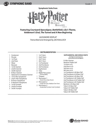 Book cover for Harry Potter and the Deathly Hallows, Part 2, Symphonic Suite from: Score