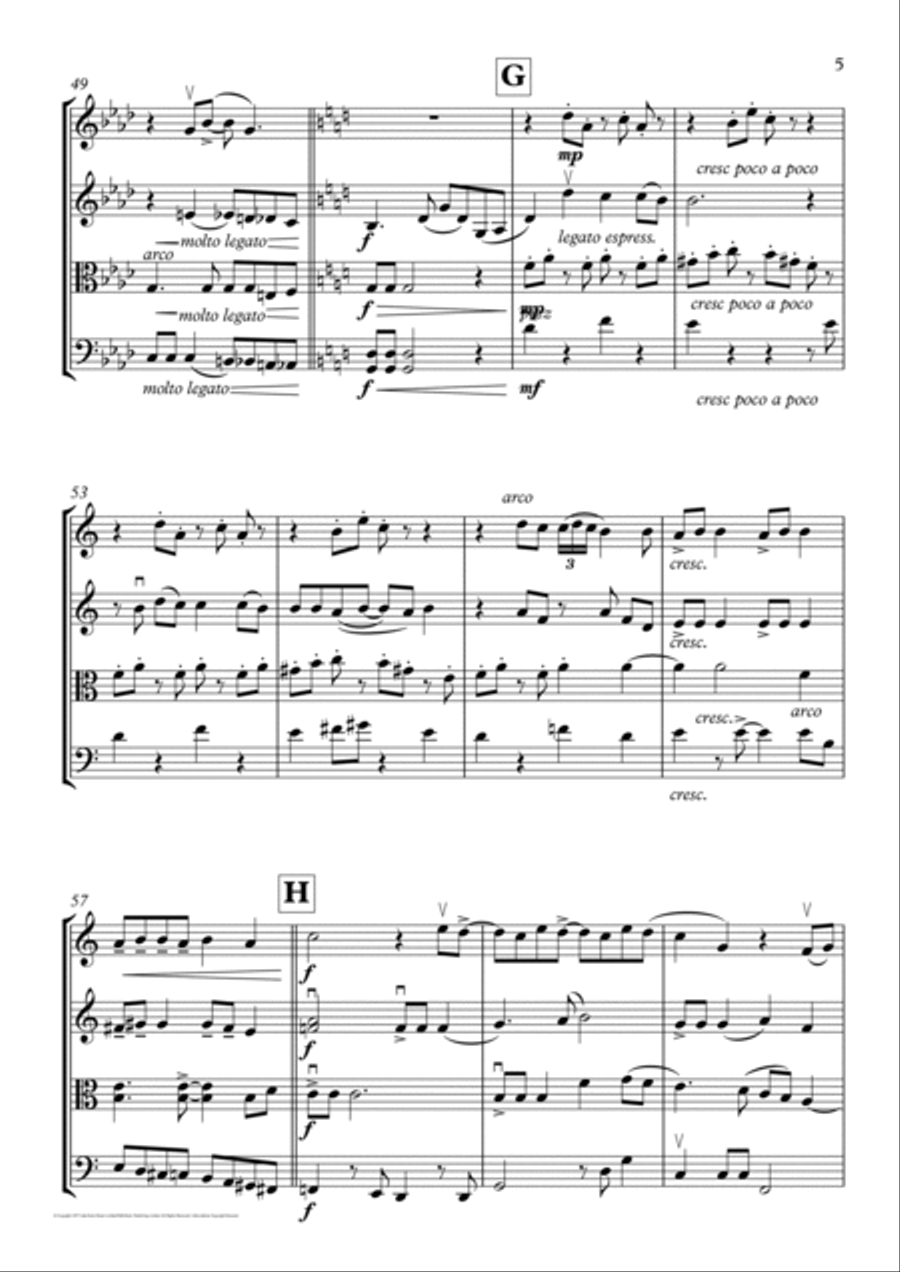 Wuthering Heights String Quartet scores gallery preview page 5