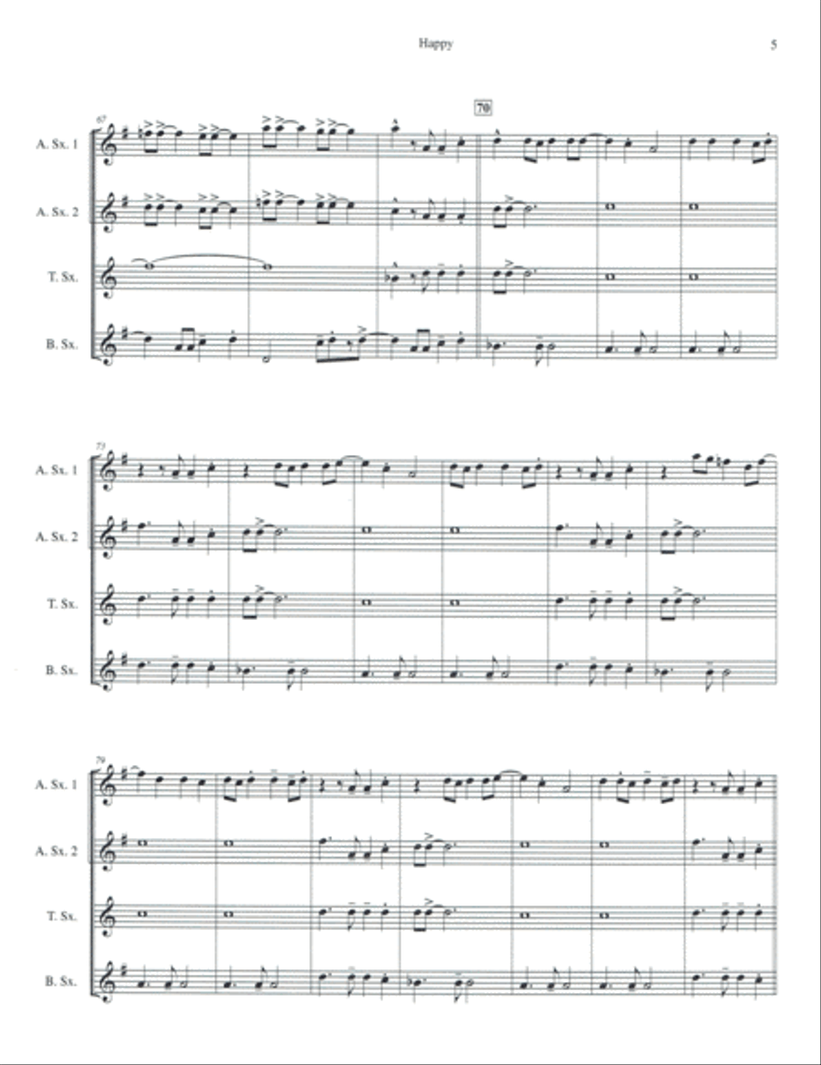 Happy Happy Woodwind Quartet scores gallery preview page 5