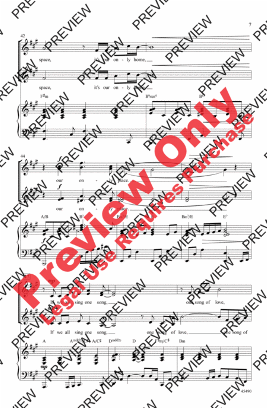 One Song One Song Women's Choir scores gallery preview page 7