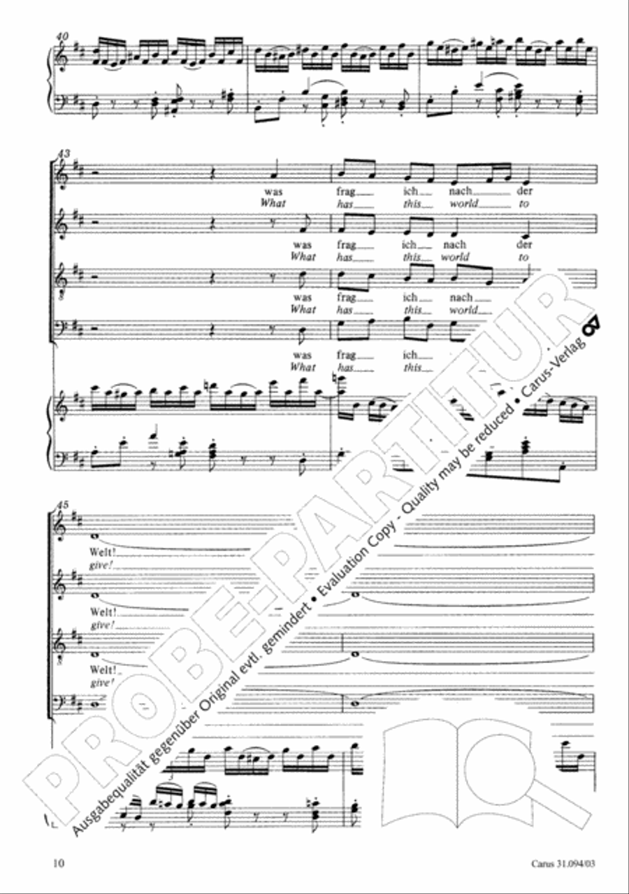 What has this world to give (Was frag ich nach der Welt) 4-Part scores gallery preview page 11