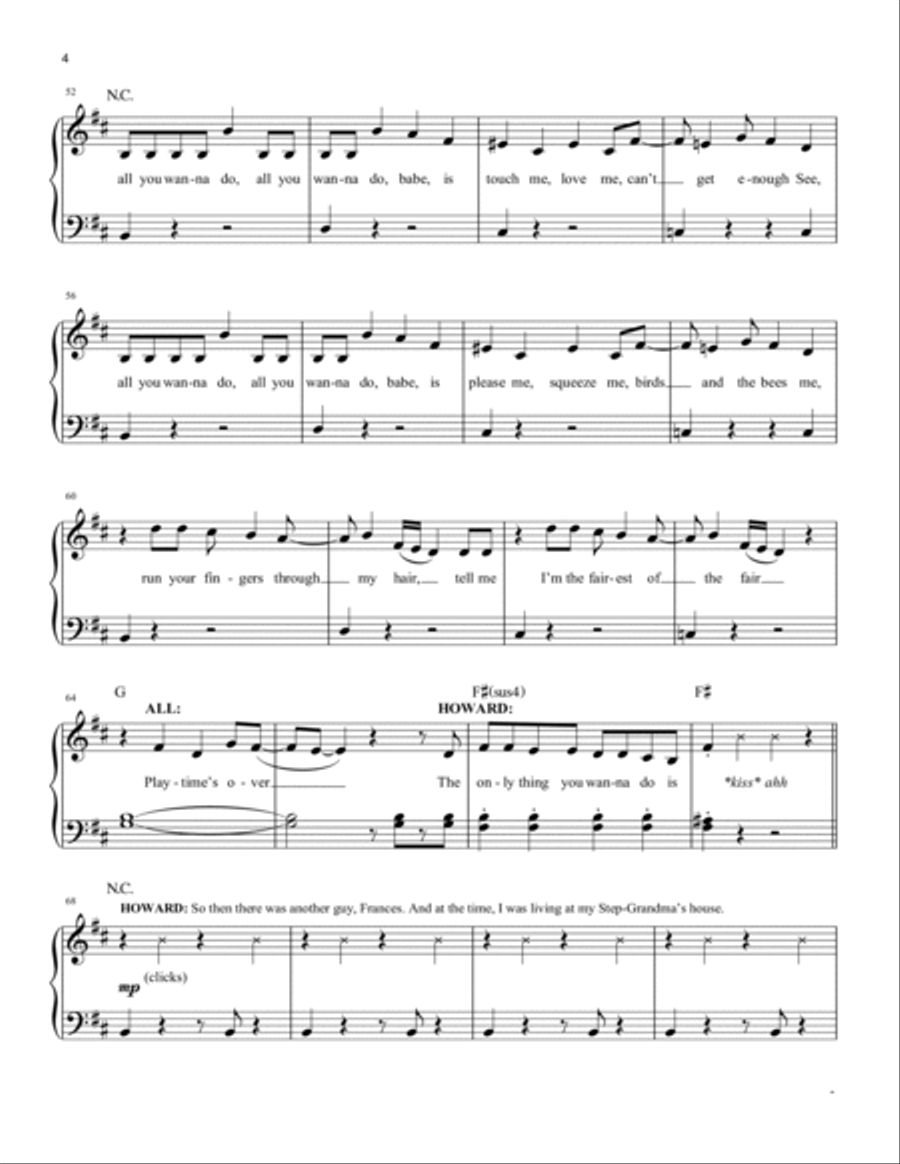 All You Wanna Do (from Six: The Musical) Easy Piano scores gallery preview page 4