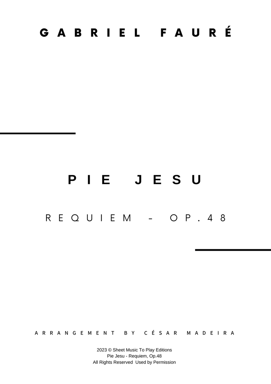 Pie Jesu (Requiem, Op.48) - Voice and Piano - F Major (Full Score and Parts) Piano, Vocal scores gallery preview page 2
