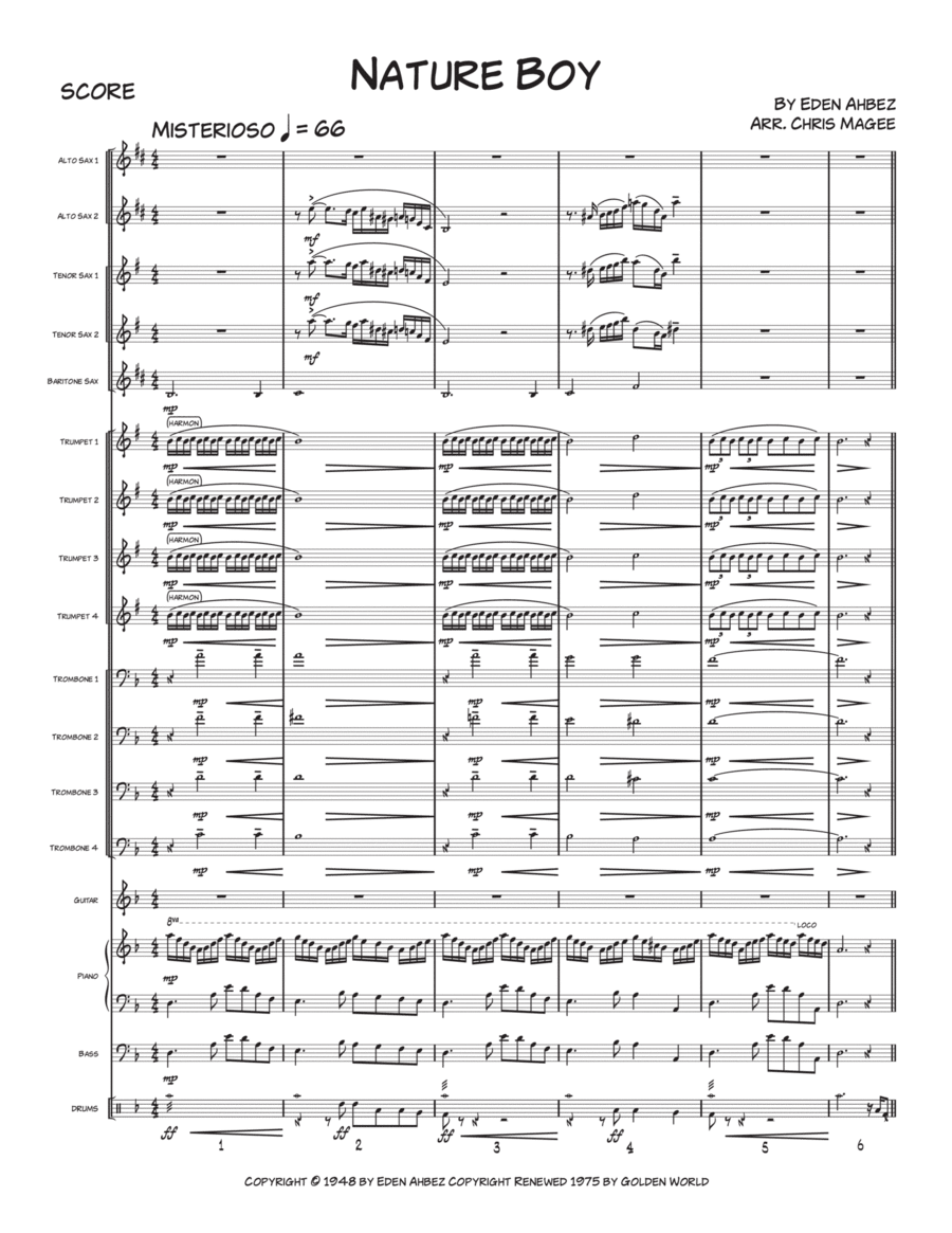 Nature Boy Nature Boy Jazz Ensemble scores gallery preview page 1
