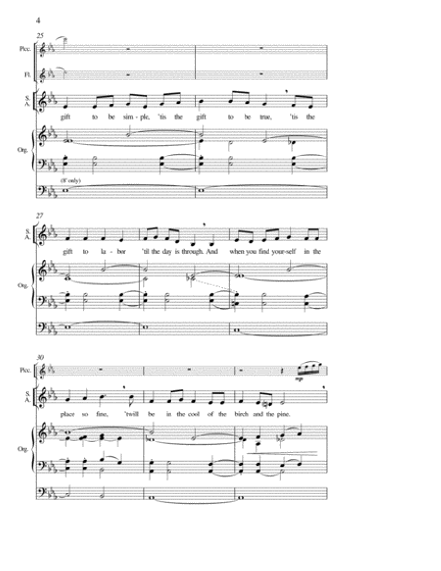 Simple Gifts Simple Gifts 4-Part scores gallery preview page 4