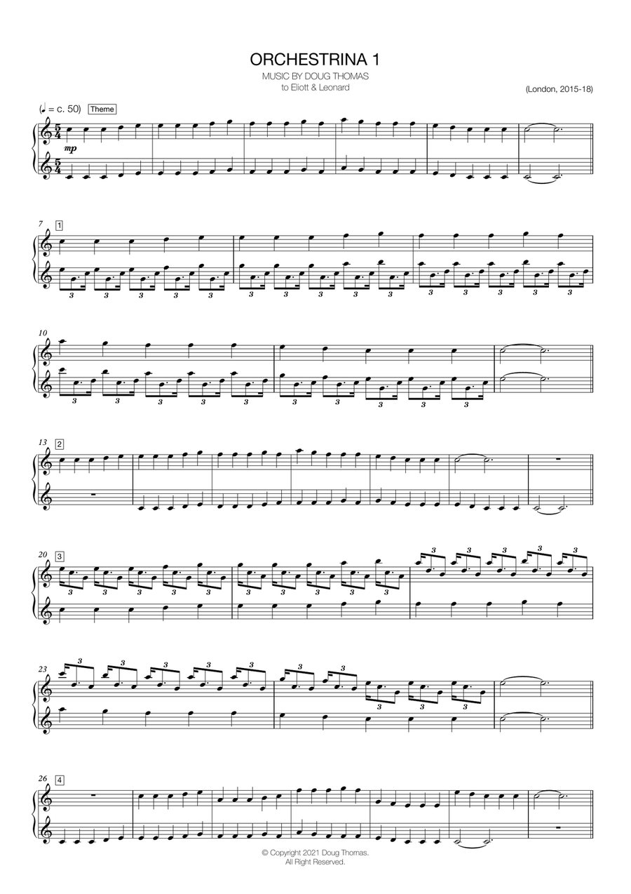 Orchestrina 1 Piano Solo scores gallery preview page 2