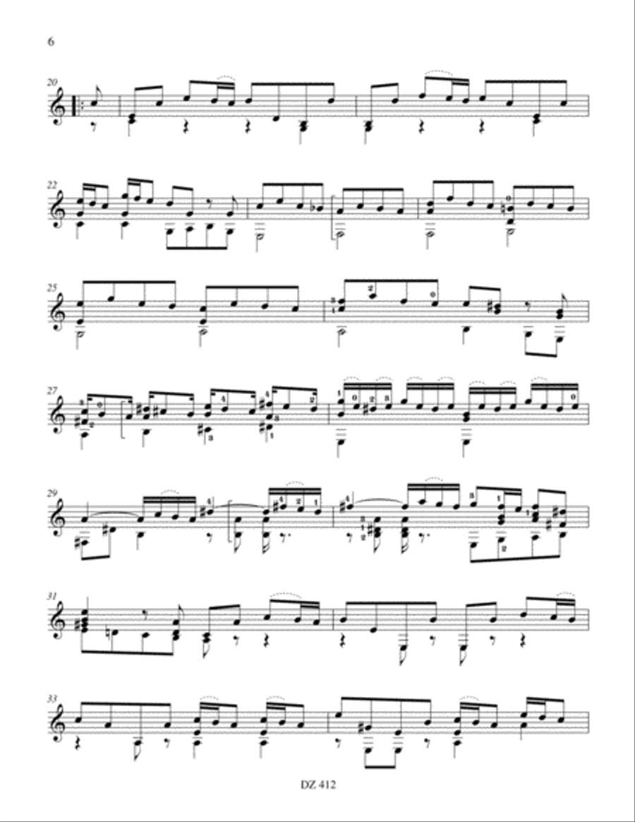 Sonate Classical Guitar scores gallery preview page 6