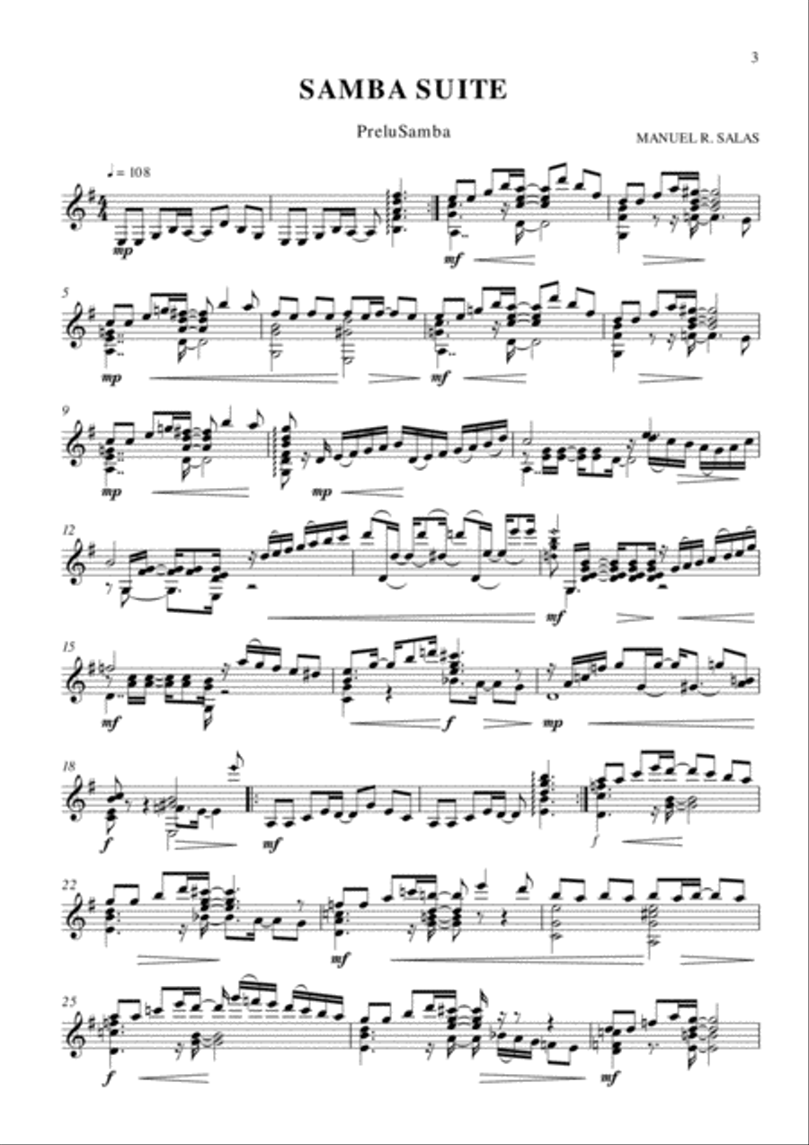 Samba suite Samba suite Classical Guitar scores gallery preview page 3